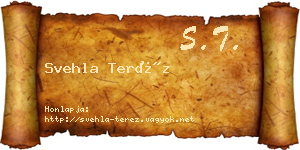 Svehla Teréz névjegykártya